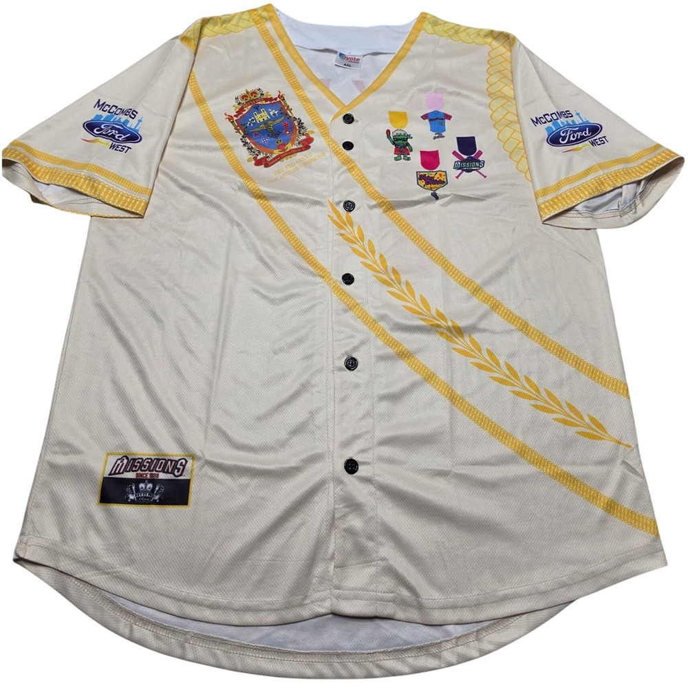 San Antonio Missions Rey Feo 77 Baseball Jersey Damaso Andres Oliva Jr AXL Cream